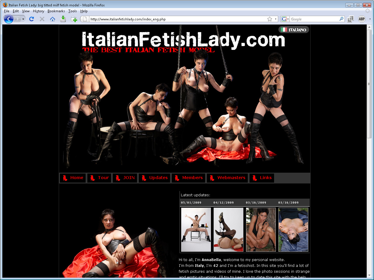 Italian Fetish Lady screenshot number 1