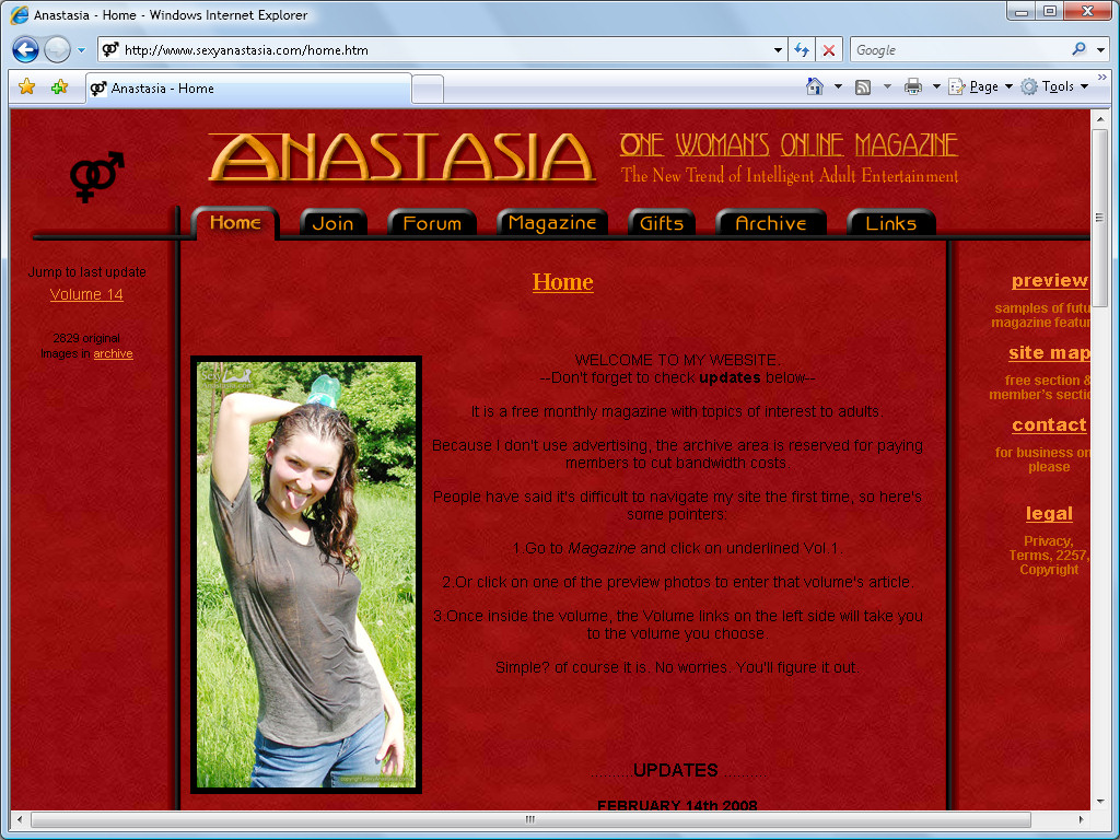 Sexy Anastasia screenshot number 1
