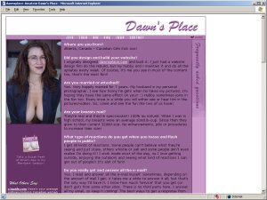 Members area screenshot from Dawns Place - click to enlarge