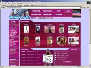 Members area screenshot from Ebony Cafe - click to enlarge