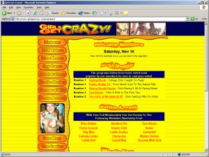 Members area screenshot from Girls Get Crazy - click to enlarge