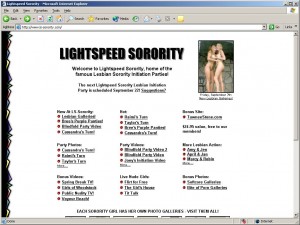 Members area screenshot from Lightspeed Sorority - click to enlarge