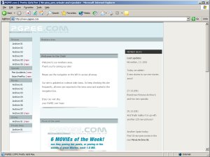 Members area screenshot from Pretty Girls Pee - click to enlarge