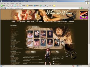 Members area screenshot from Whips And Women - click to enlarge